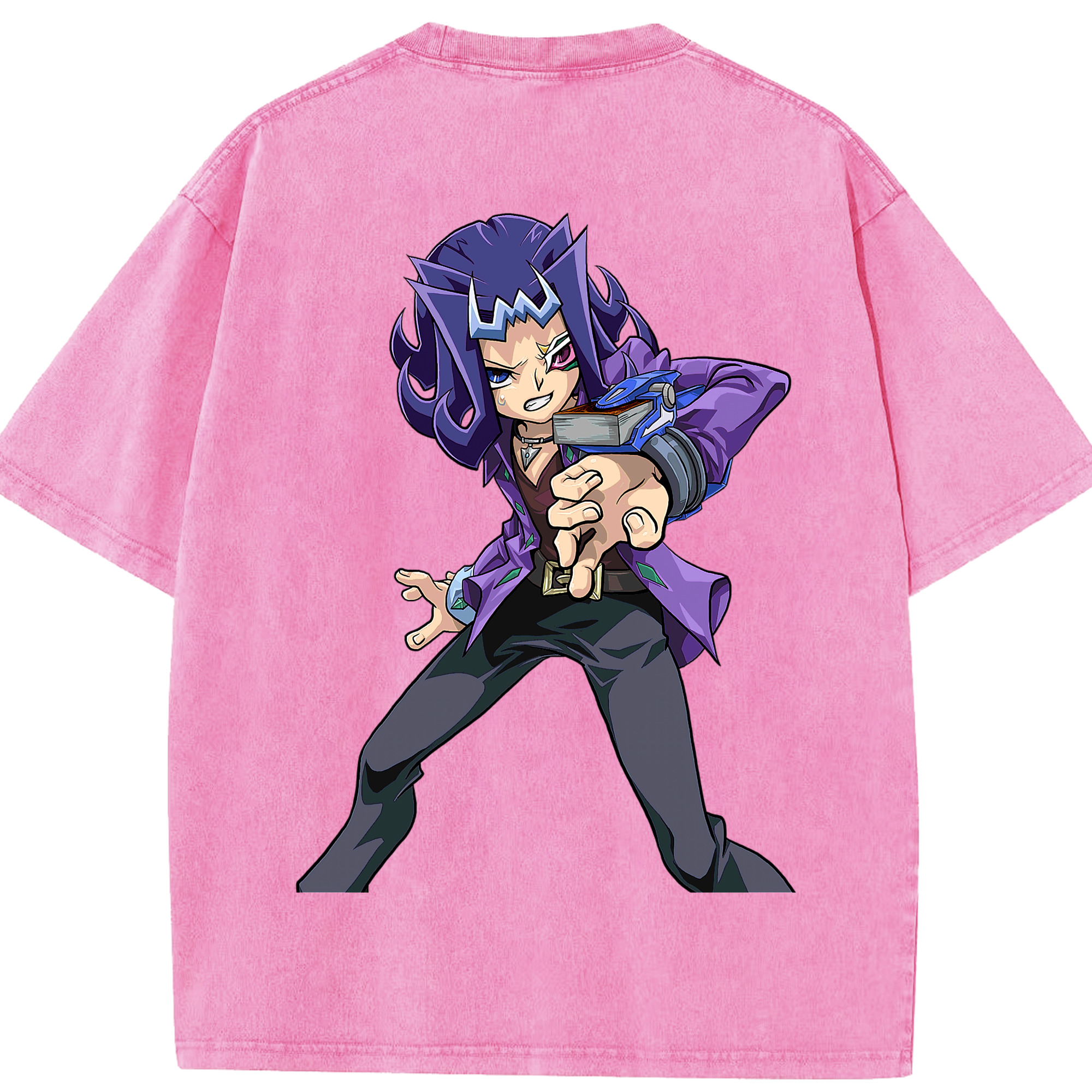 （画像用） 遊☆戯☆王 Yu-Gi-Oh! 綿100% ヴィンテージ風 半袖Tシャツ（背面プリント）